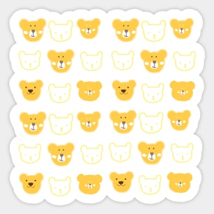 a bear pattern Sticker